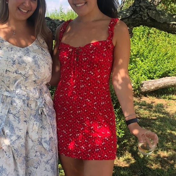 Red floral sundress - Picture 3 of 3